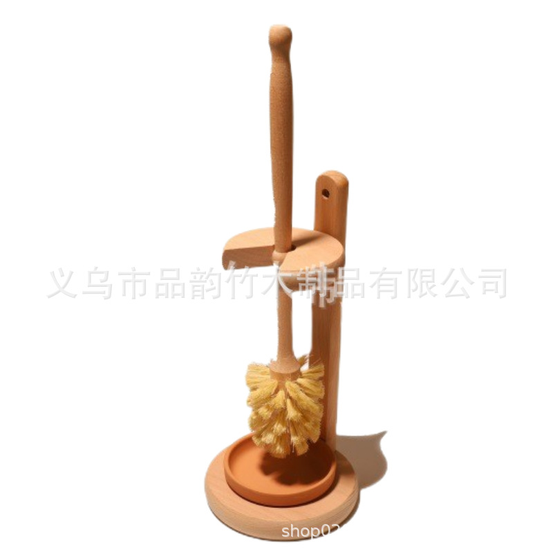 Cross-border in stock toilet supplies Mexican bamboo Beech toilet brush suit long handle sisal cleaning brush bottle brush