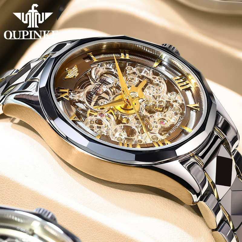 Swiss Official Authentic Qinlang Watch Celebrity Endorsement Hollow Light Luxury Waterproof Mechanical Watch Men's Watch