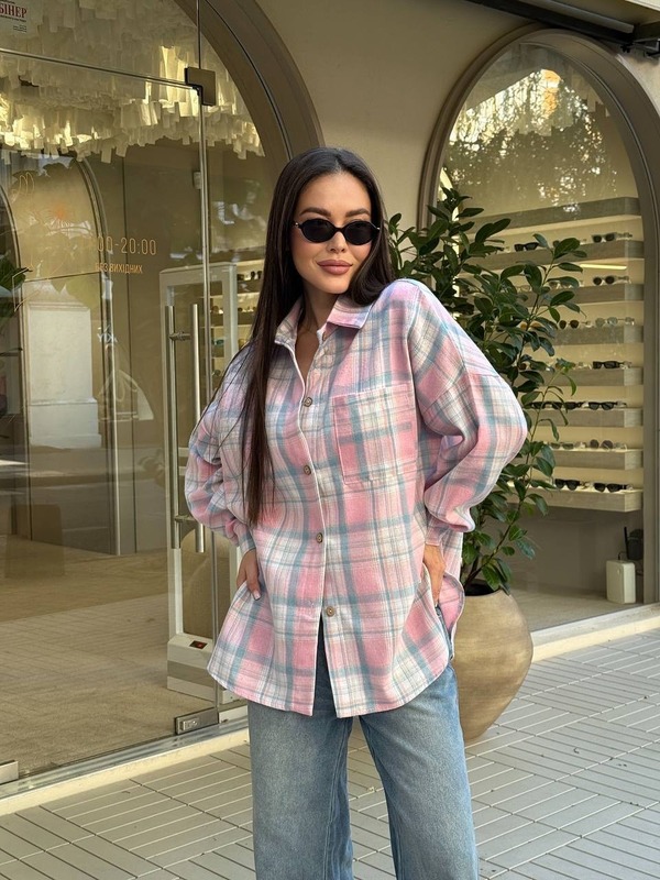 2025欧美跨境亚马逊格子衬衫女长袖磨毛打底衫休闲学院风大码外套|undefined