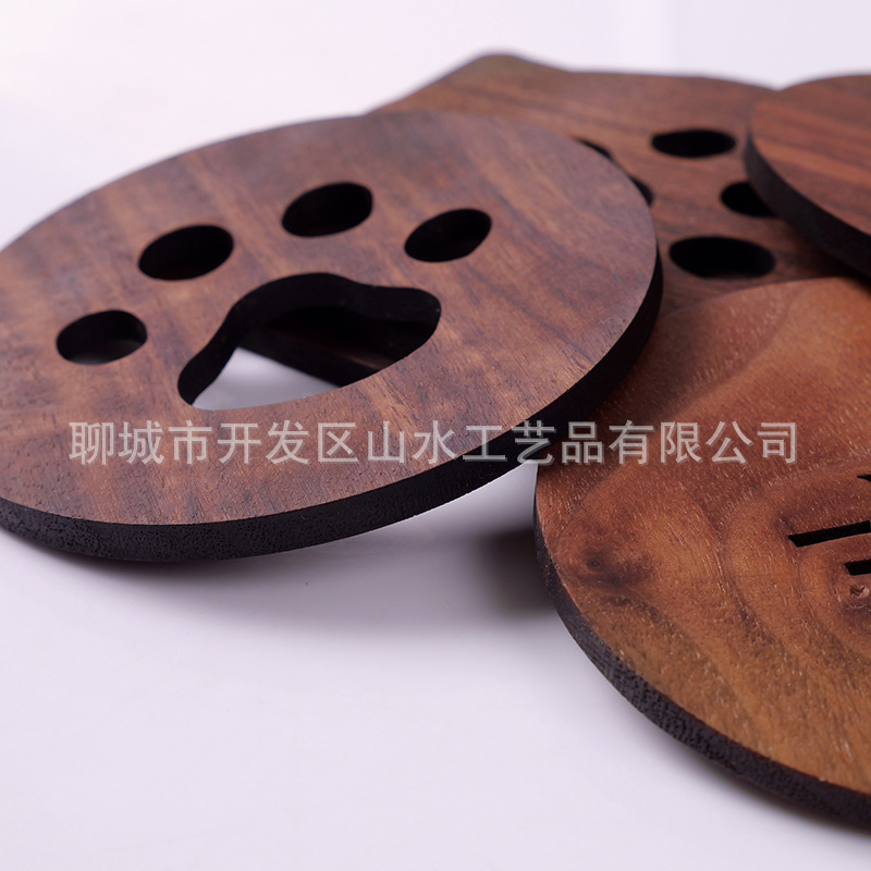 Taza de madera sólida japonesa almohadilla de taza de té almohadilla aislante de taza de té repuesto taza de té cojinete de cojin