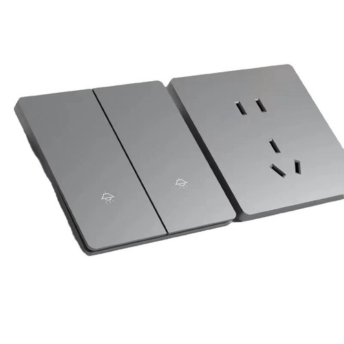 Type 86 ultra-thin skin-feel white gray cream style wall switch wall socket panel household high power socket
