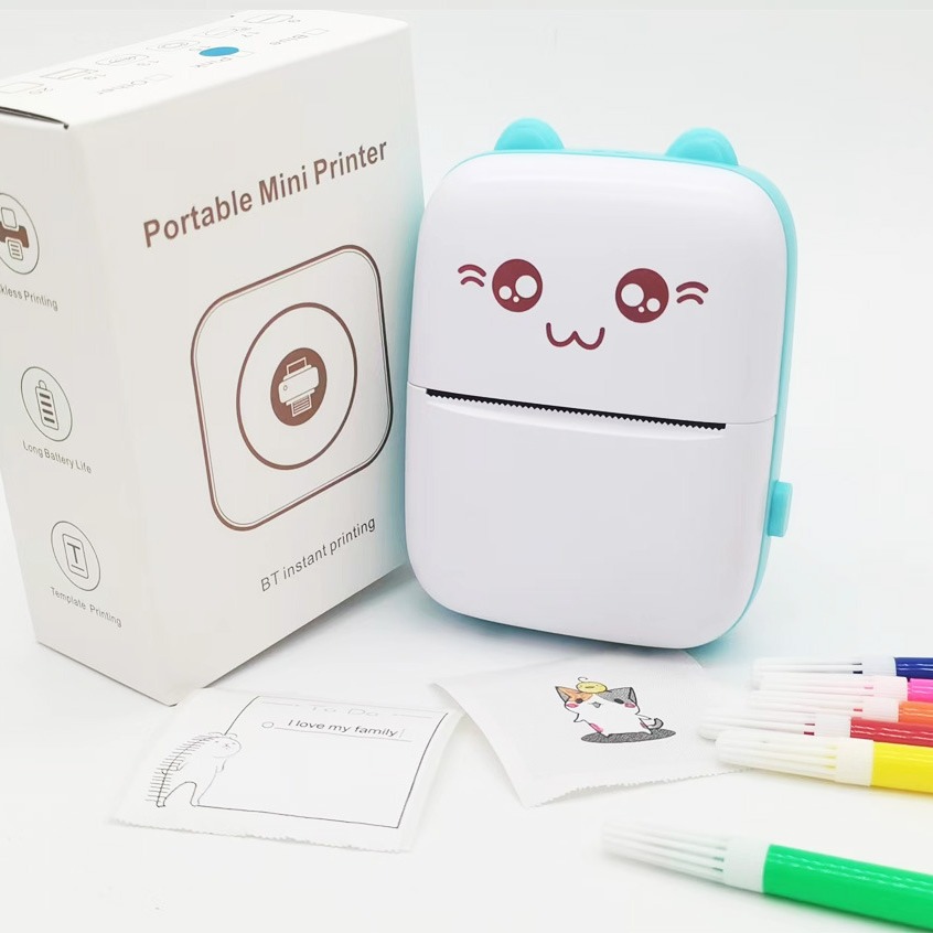 Transfronterizo C9 autoadhesivo pequeña impresora fotográfica térmica inalámbrica portátil estudiante de bolsillo mini Etiqueta de pregunta incorrecta