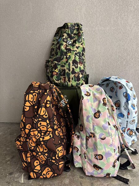 BEAD BABY cartoon cute little monkey animal casual backpack school…