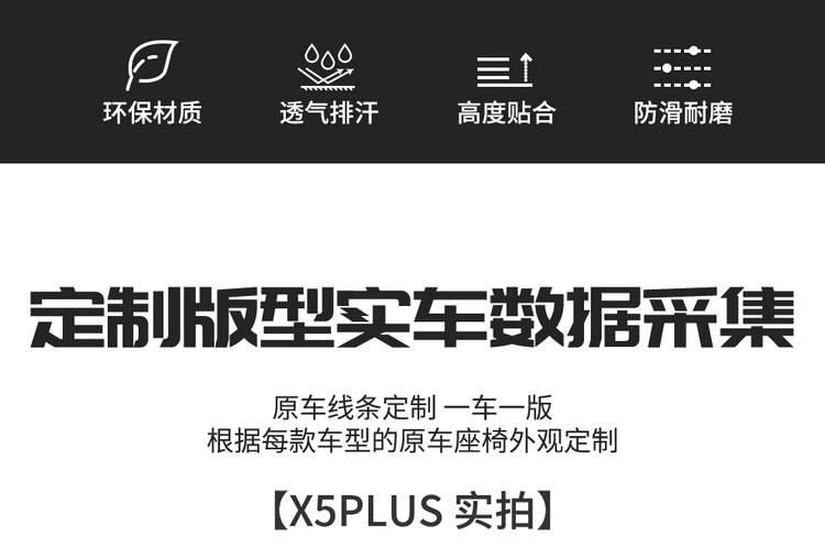 24-26 models of Changan X5 Plus seat covers, full-coverage car seat cushions, perforated leather, suitable for all seasons