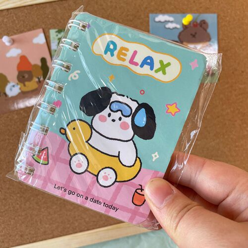 Homemade Cartoon Puppy Coil Notebook Student Prize Portable Pocket Notebook BH036