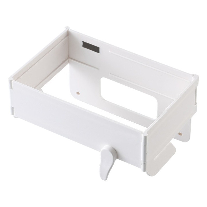 Wall-mounted garbage rack household cabinet door toilet bathroom kitchen desktop folding storage garbage bag bracket