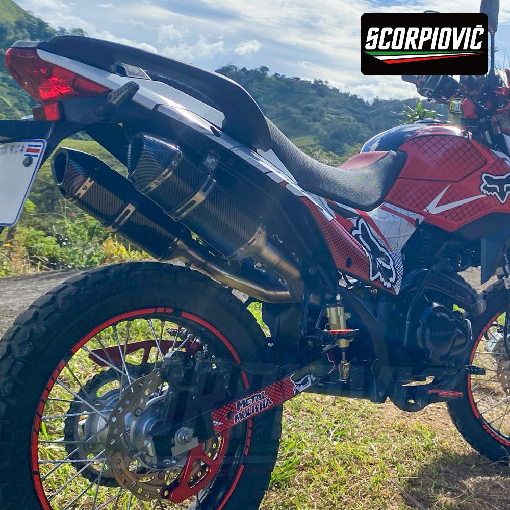 Motorcycle Exhaust Pipe Modified Crf450R Exhaust Pipe Tail Section Set Off-Road Exhaust Pipe 2015-2020