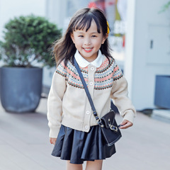 Baby Girl Knitted Sweater Children's Spring and Autumn Sweater Outerwear Kids Knitted Cardigan Sweater One Piece Drop Shipping