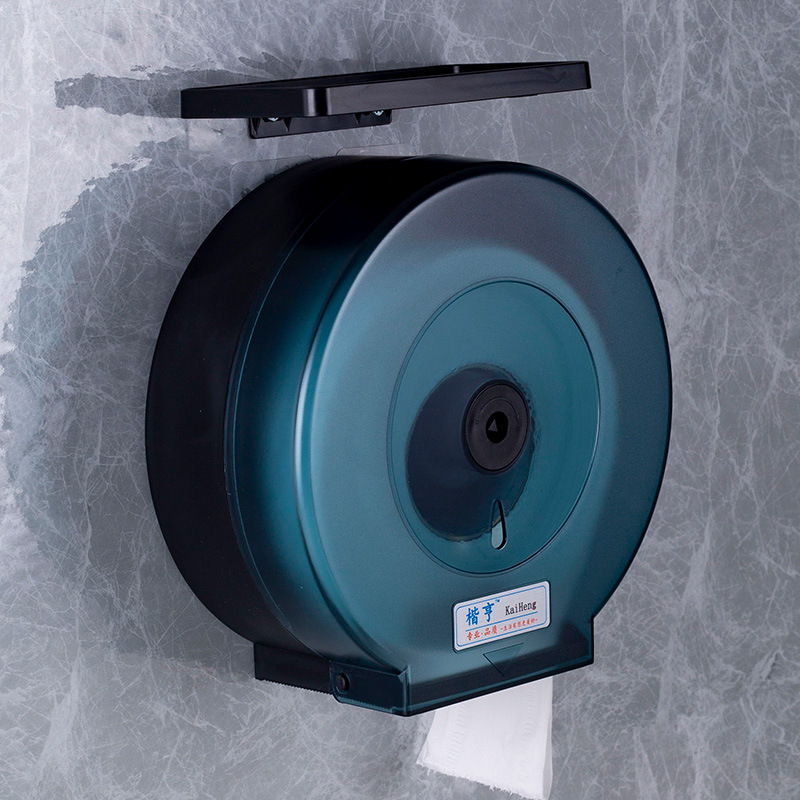 Caja de pañuelos de rollo grande Caja de papel de rollo de hotel Caja de papel de papel de baño de inodoro Caja de papel grande montada en la pared sin perforación