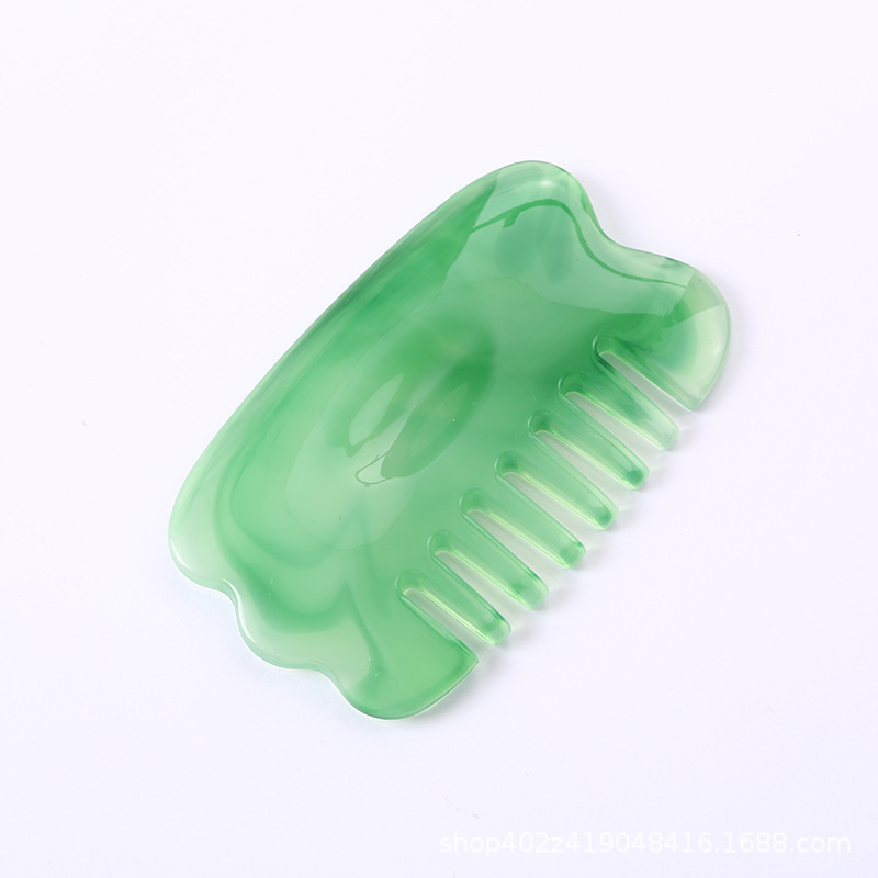 头皮按摩梳树脂蜜蜡穴位按摩器梳子疏通经络肩颈保养多功能刮痧器|undefined