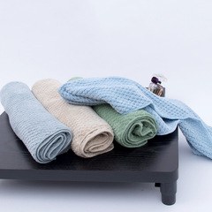 Japanese pineapple grid towel absorbent coral velvet dry hair towel soft children's face towel quick-drying souvenir baby category A