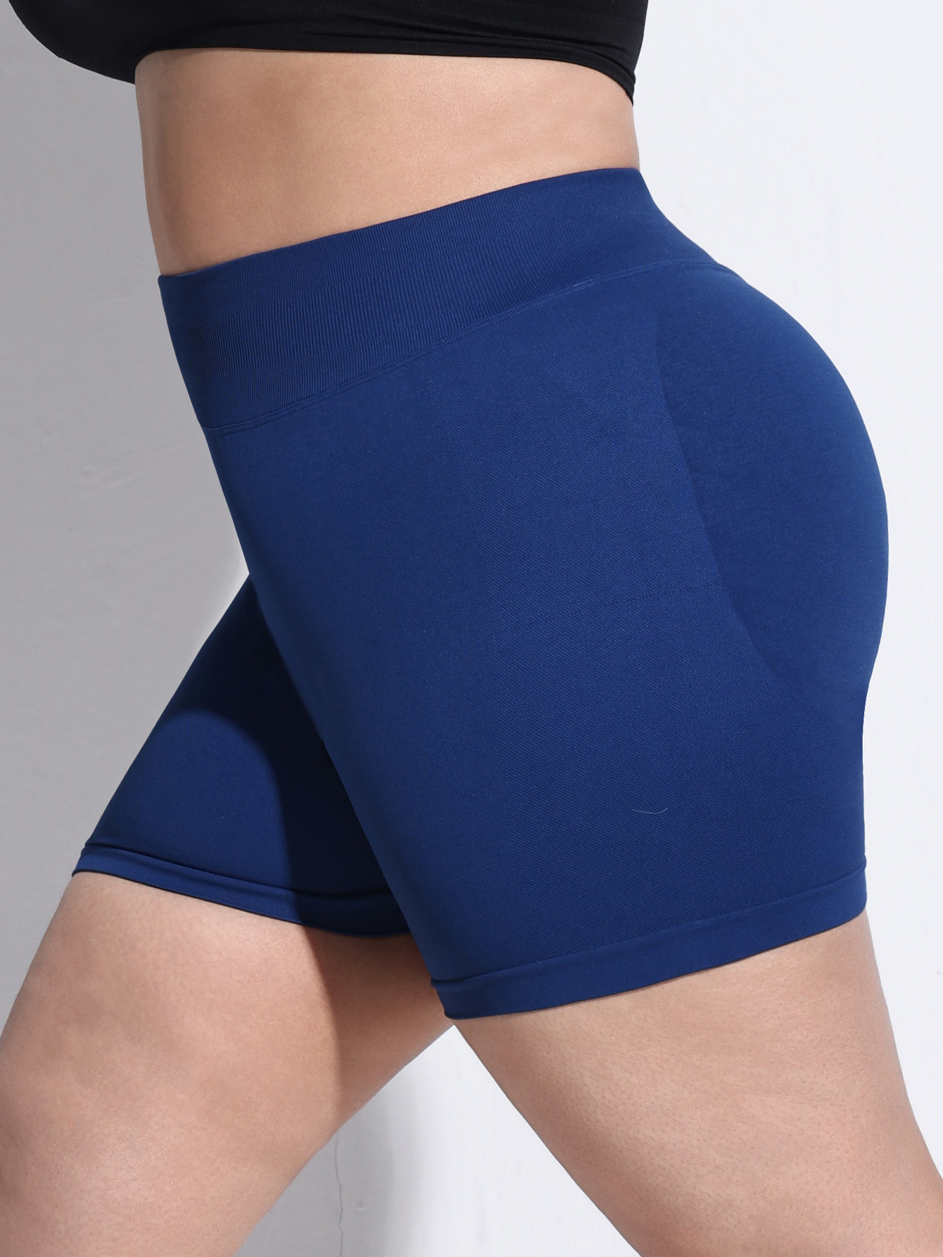 Nuevos pantalones cortos de cintura de tamaño grande sin costuras deportivos de miel de mel, mujeres que corren para adelgazar, pantalones de acondicionamiento físico