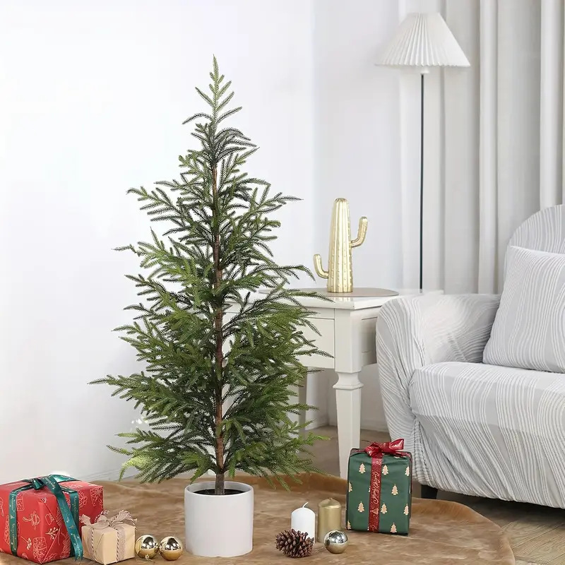 模擬ミニクリスマスツリー松ヒノキ緑の植物ホームリビングルームオフィスショップホテル装飾装飾品|undefined
