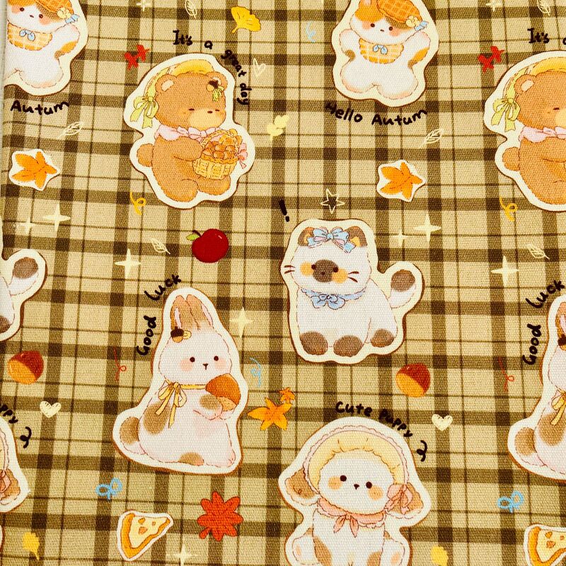 チェック柄コットンバランキャンバス 1.5m 幅 1.0m 価格バッグジャケットベスト手作り DIY 生地|undefined