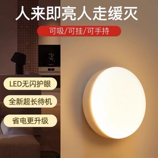 ✞ Wireless Intelligent Human Body Sensor Lamp Home Aisle Cabinet Bedroom USB Charging Led Bedside Night Light Wholesale