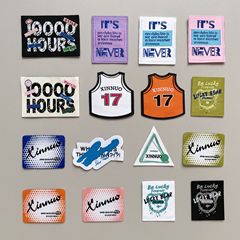 New high-density polyester clothing luggage home textile label creative diy cloth label washable label manufacturer production wholesale