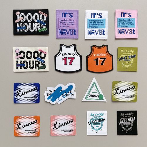 New high-density polyester clothing luggage home textile label creative diy cloth label washable label manufacturer production wholesale