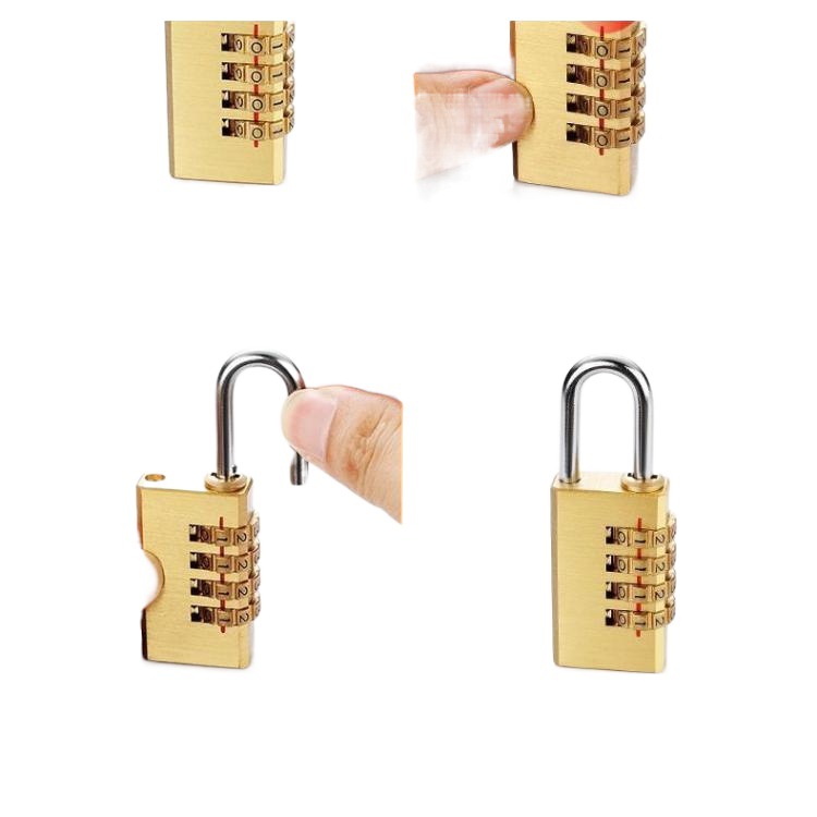 Brass mini box, bag, luggage storage system, waterproof copper lock 5