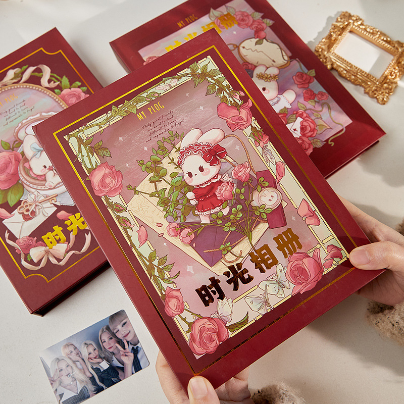 Álbum de fotos de rosas, álbum de tarjetas, álbum de tarjetas de 3 pulgadas, 4 pulgadas, álbum de tarjetas de colección