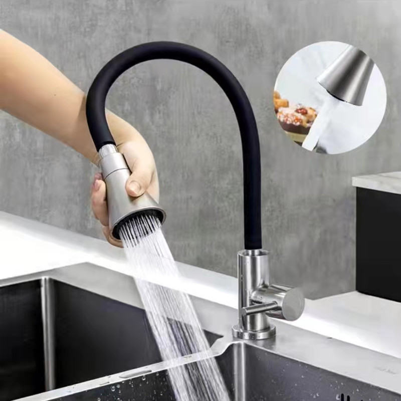 304 stainless steel single-cooling universal faucet, kitchen sink, vegetable basin, sink, balcony splash-proof faucet Application Scenario