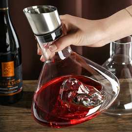 欧式瀑布式快速醒酒器加厚水晶玻璃分酒器壶红酒葡萄酒具红酒杯