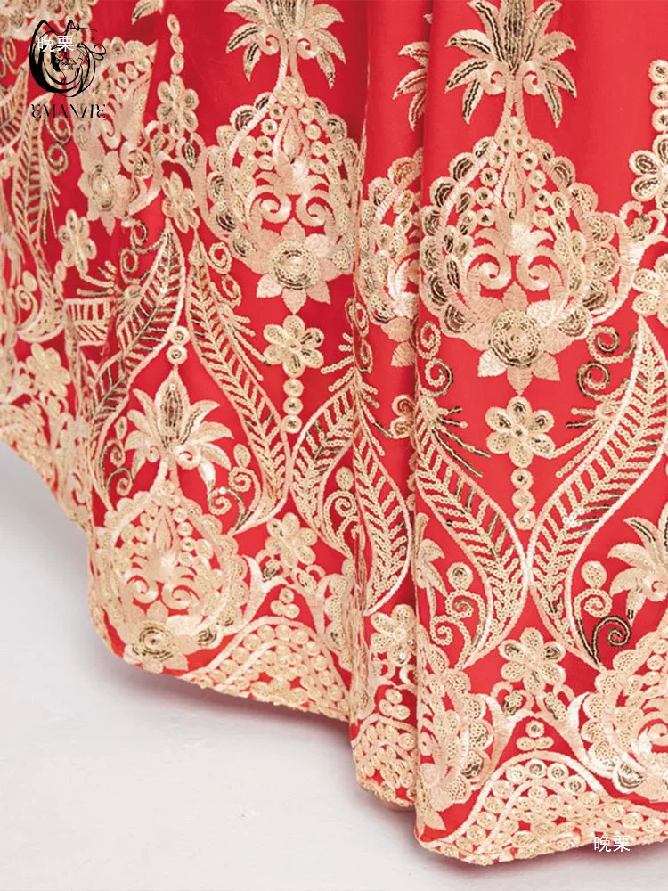 Индийский костюм танцевальный с красивой вышивкой ла́нха, четверку kurta saree с боковыми покрытиями, женский одежда