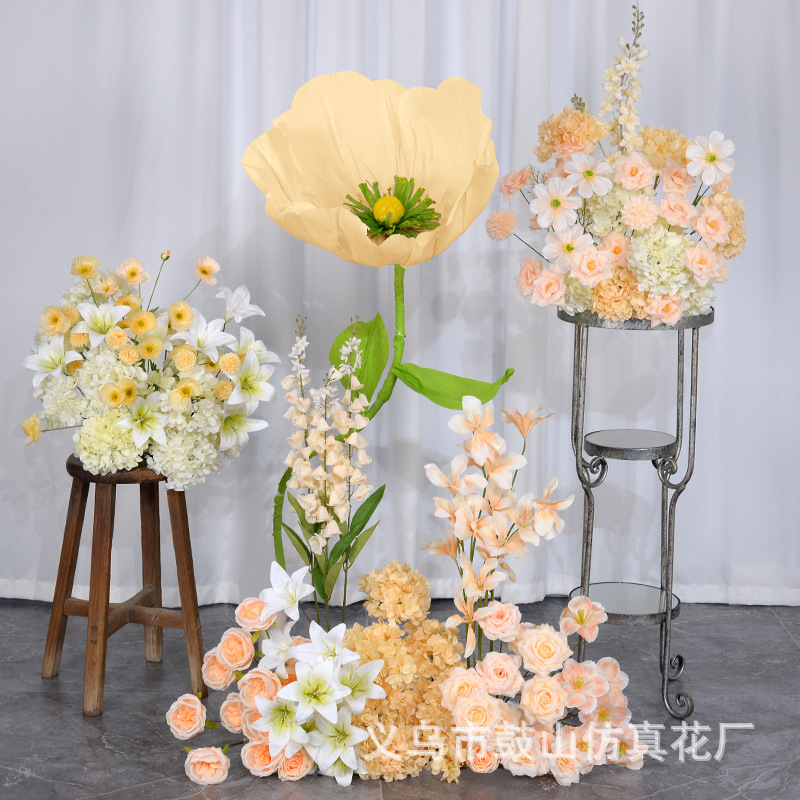 Champagne Color Artificial Flower Scene Layout Wedding Wedding Home Decoration Ornaments Floral Artificial Flower Fake Bouquet Wholesale Champagne Color Artificial Flower Scene Layout Wedding Wedding Home Decoration Ornaments Floral Artificial Flower Fake Bouquet Wholesale
