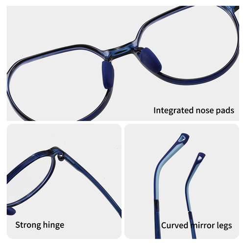 新款儿童TR材质可配度数眼镜框小孩网课防蓝光护眼平光镜JC2292