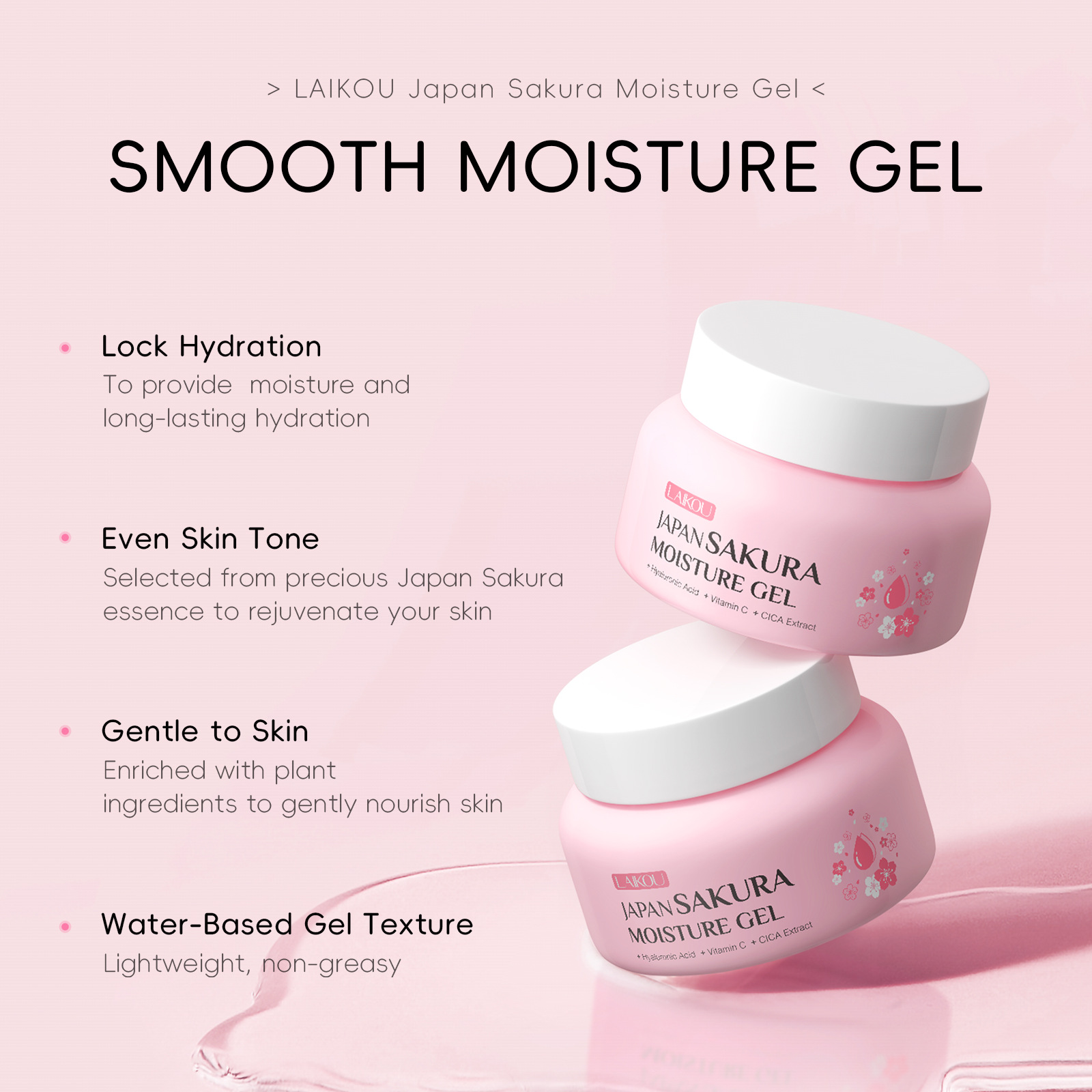 Cross-border Laikou Cherry Blossom Hydrating Cream 60g Facial Skin Hydrating, Moisturizing and nourishing English packaging wholesale manufacturer undefined