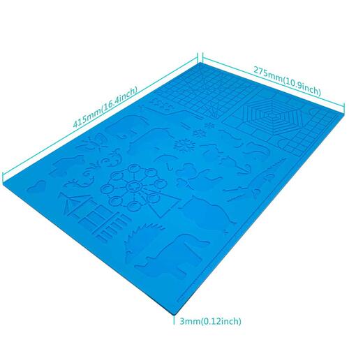 Cross-border hot selling 3D printing pen silicone design pad, drawing and painting creative stroke board, 3D printing silicone pen pad