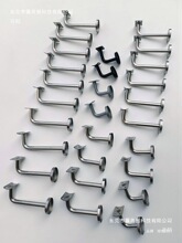 不锈钢实心挂墙钢木玻璃配件壁靠墙托实栏杆铁艺楼梯立柱扶手围护