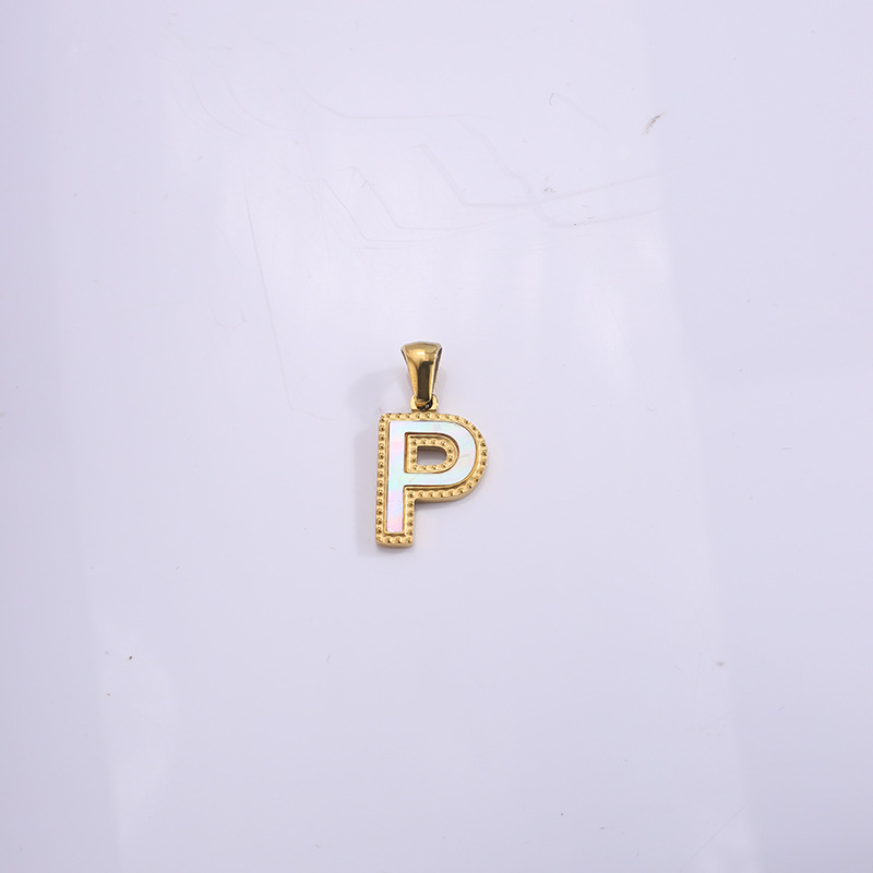 Nuevo caliente 26 letras inglesas collar pulsera colgante de acero titanio personalidad letras goteando accesorios colgante