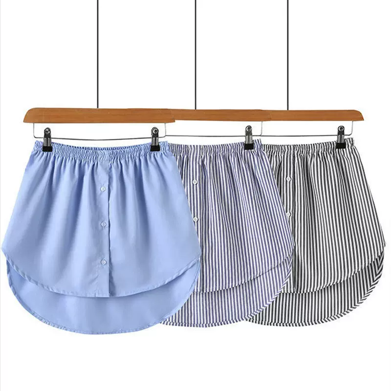 2022春夏易搭新款衬衫假下摆大码内搭半身短裙A字包邮不规则打底