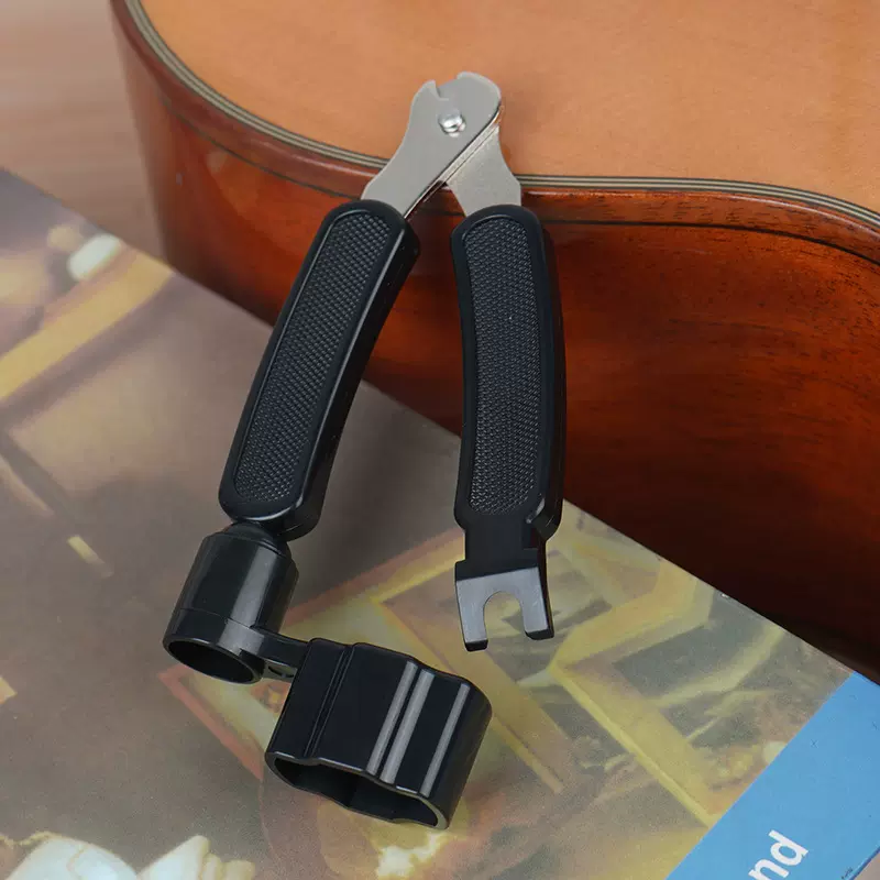 吉他三合一换弦工具木吉他上弦器剪弦钳卷弦器起钉拔锥吉他配件