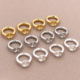 Copper plated 18K real gold threading double hole pig nose ring closed ring connection closing ring diy bracelet necklace accessories