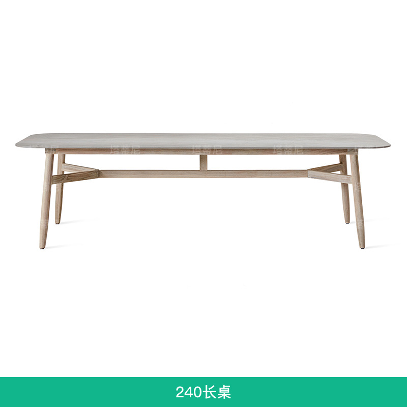 Mesas y sillas de teca para exteriores, conjunto de muebles impermeables y resistentes al sol para patio de villa, mesas y sillas de madera maciza anticorrosivas para terraza de jardín.