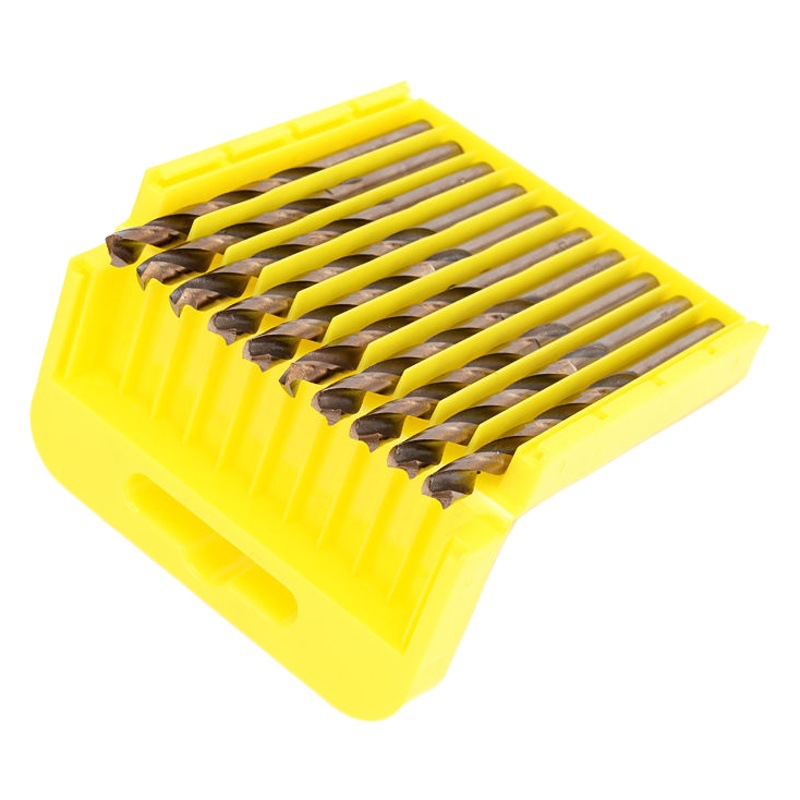 Broca helicoidal de acero de tungsteno genuino para perforación, vástago recto, adecuada para metal, contiene cobalto, alta dureza, para carpintería y acero inoxidable.