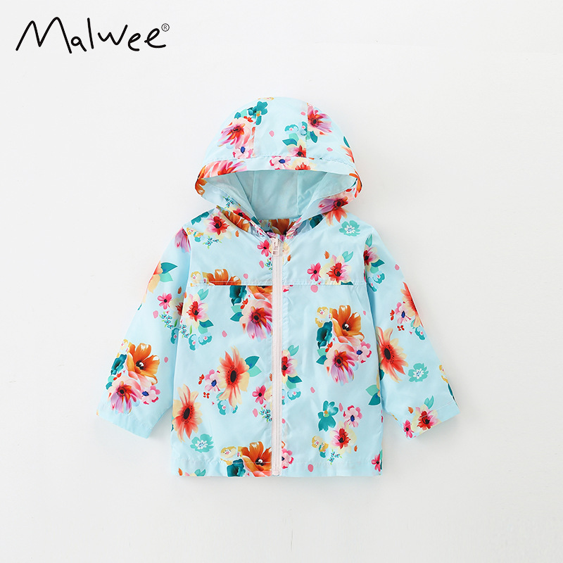 Malwee abrigo para niñas primavera y otoño cazadora para niños europeos y americanos abrigo para niña chaqueta de manga larga chaqueta con capucha cremallera camisa