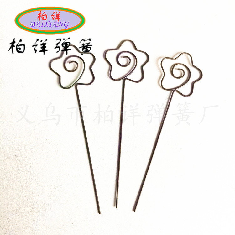 名片夹弹簧工艺品弹簧金属线成型名片夹 便签夹 棒棒糖五金工艺弹