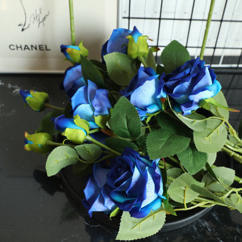 Manufacturer velvet pearl rose INS simulation flower wedding home decoration bouquet plant wall fake flower MW03337