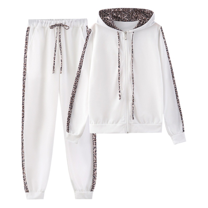Conjunto Deportivo Informal de Pantalones Largos y Chaqueta con Capucha de Moda Popular Europea y Americana de Otoño/Invierno 2024 para Mujer