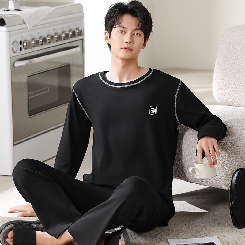 Y72007 순면 남성용 라운드넥 긴소매