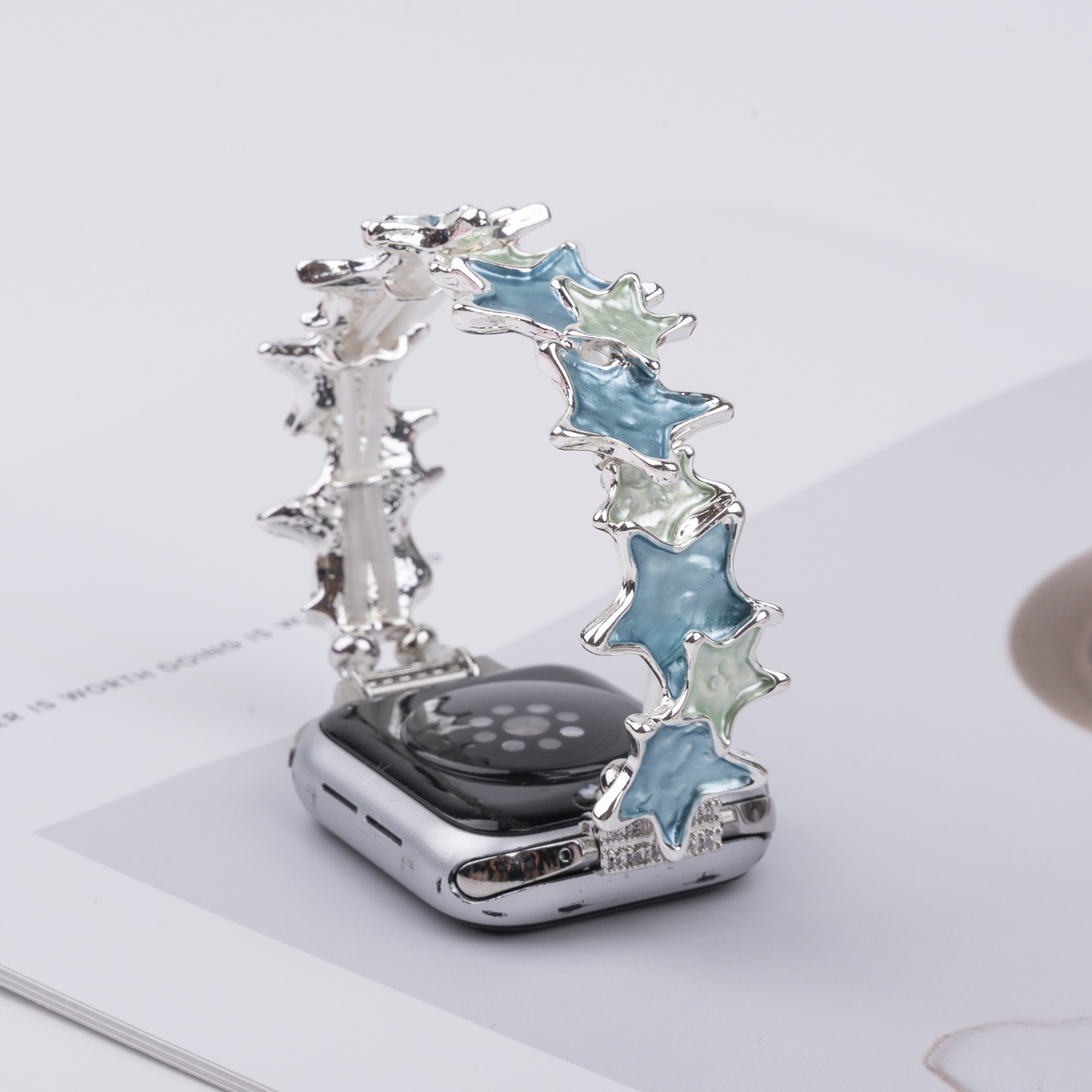 Suitable for Apple Watch Strap Colorful Five-Pointed Star iWatch Strap Apple Watch Fashion Jewelry Watch Strap