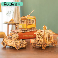 If you come and go 3D stereoscopic puzzle handcrafted wooden assembly desktop decoration creative model gift brain-training toy