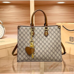 Genuine Leather Women's Bag 2025 New Counter Genuine High-End Brand Women's Tote Satchel Large Bag Large Capacity Document Bag