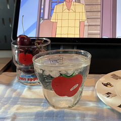 中古風小衆シンプルinsトマトグラスレトロtomato耐高温ジュースカップコーヒーカップ280ml