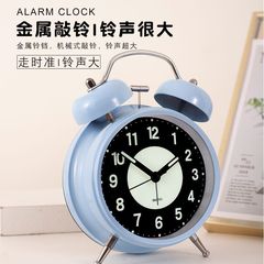 目覚まし時計充電可能な学生金属ベル家庭用ベッドの頭が大声で歩いている時、ムーブメント寮メーカー直販をスキャンする