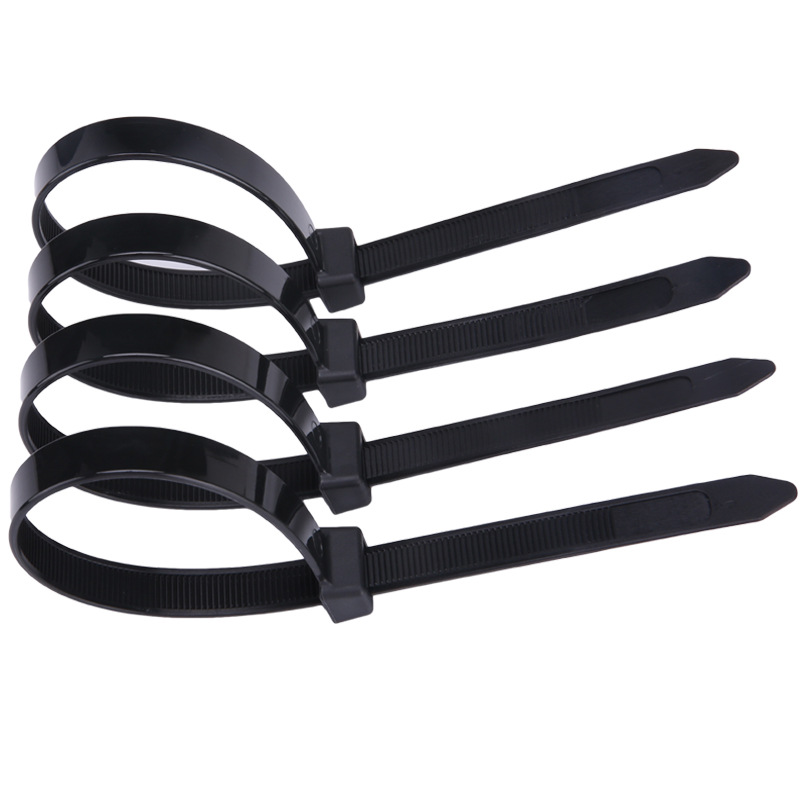 Nylon cable tie negro al por mayor 3*100*4*150*5*200*8*250*300 * vinculante de plástico de la atadura de cables