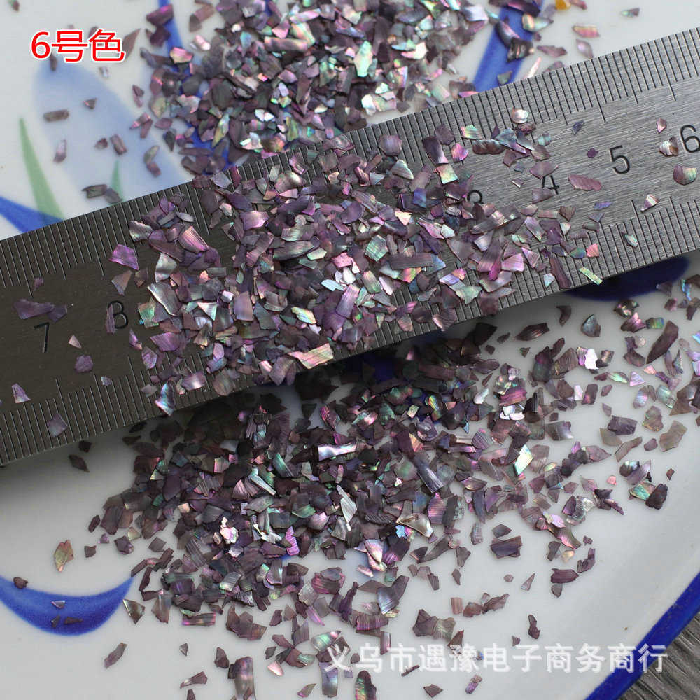New 1-3mm ultra-thin colorful abalone shellfish fragments nail art irregular shell sequins diy nail jewelry wholesale