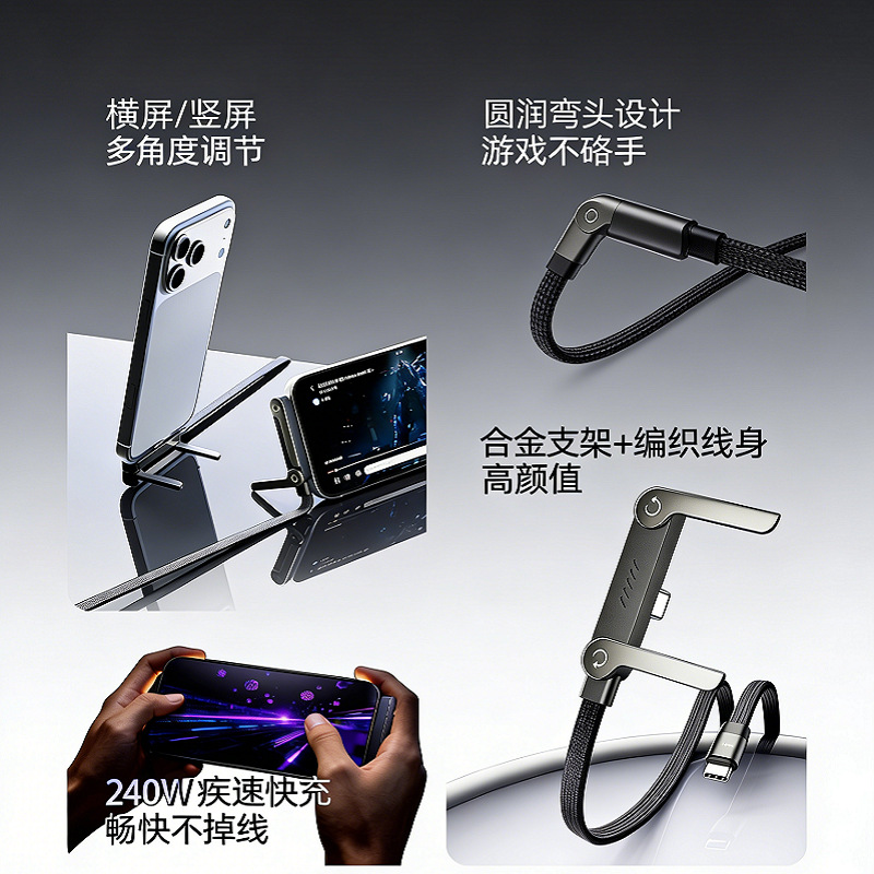 Cargador de Teléfono Móvil Aifeng de 240W, Cable de Carga Tipo-C para Teléfono Android, Soporte para Teléfono, Cable de Carga Rápida